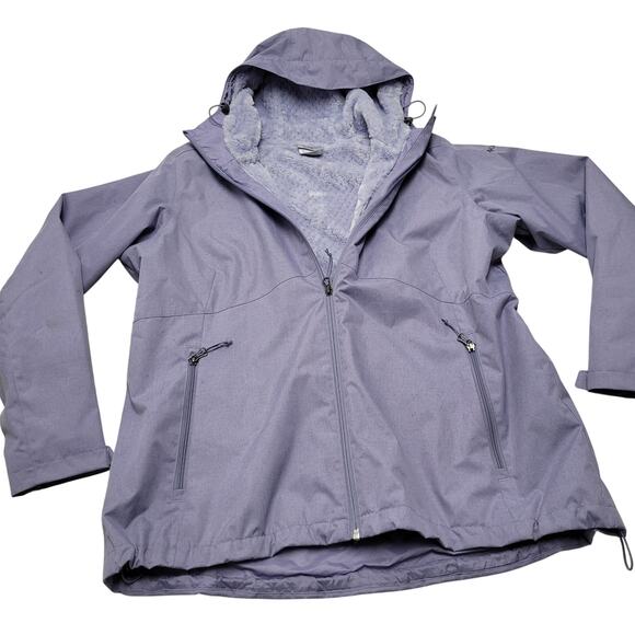 Columbia Jackets & Blazers - Columbia Rainie Falls lavender purple fleece raincoat 1x jacket